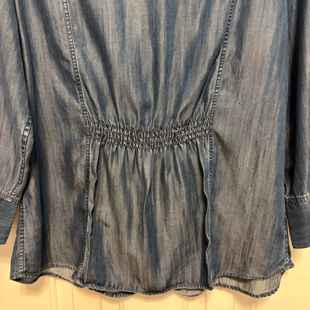 Chico's Indigo Blue Denim Button-Front Shirt - Picture 11 of 16